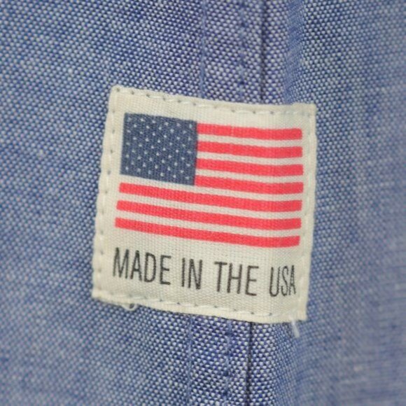 Icelantic Women's Large Blue Chambray Cotton 3/4 Sleeve Button Up Shirt Dress - Picture 7 of 10